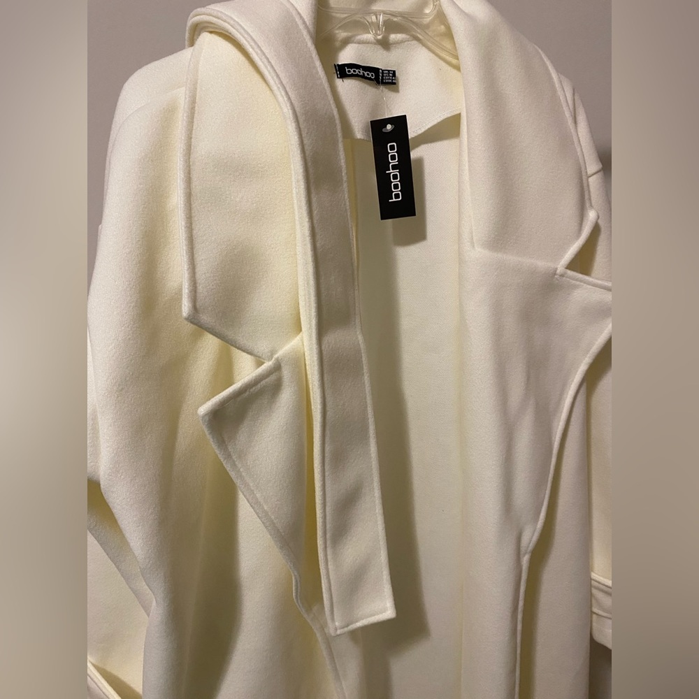 NWT Wool Look Longline Trench Coat - Picture 14 of 16